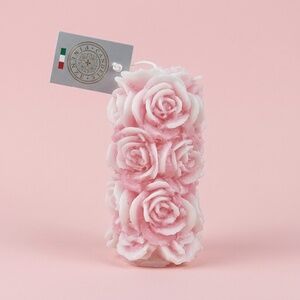 NWT‎ Gorgeous Pink Rose Candle (Made in Italy)